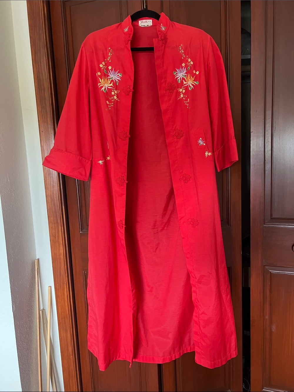 Vintage red robe made in Shanghai